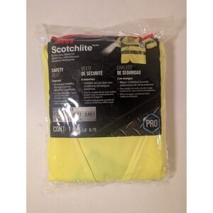 3M Scotchlite Safety Vest L/XL Class 3 ANSI/ISEA Reflective Yellow‎ New